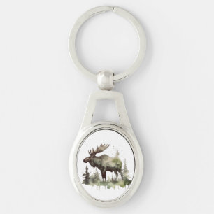 Mossy Moose Wildlife Portret Sleutelhanger