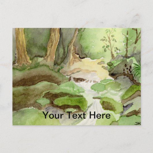 Mossy Mountain Stream Briefkaart (Voorkant)