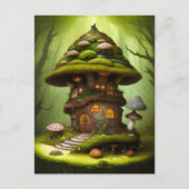 Mossy Mushroom Fairy House Briefkaart (Voorkant)