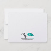 Mossy Oak Tree in Blue Wedding Save the Date (Achterkant)