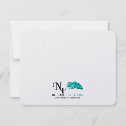 Mossy Oak Tree in Blue Wedding Save the Date (Achterkant)