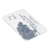 Mossy Oak Tree in Blue Wedding Save the Date Magneet (Rechterzijde)