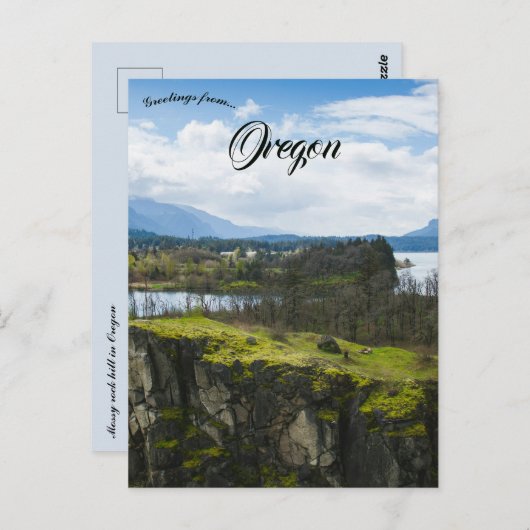 Mossy Rock Hill in Oregon Briefkaart (Voorkant / Achterkant)