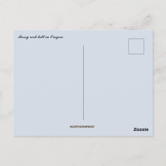 Mossy Rock Hill in Oregon Briefkaart (Achterkant)