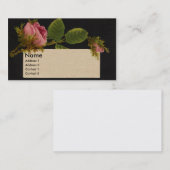 Mossy Roze Victoriaans handelskaart Visitekaartje (Voorkant / Achterkant)