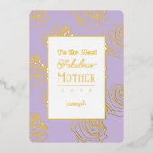 Most Fabulous Mother Lavender Foil Invitation Folie Uitnodiging (Voorkant)