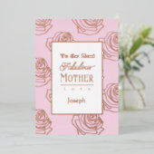 Most Fabulous Mother Pink Foil Invitation Folie Uitnodiging (Staand Voorkant)