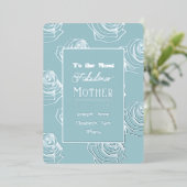 Most Fabulous Mother Robin Egg Blue Folie Uitnodiging (Staand Voorkant)