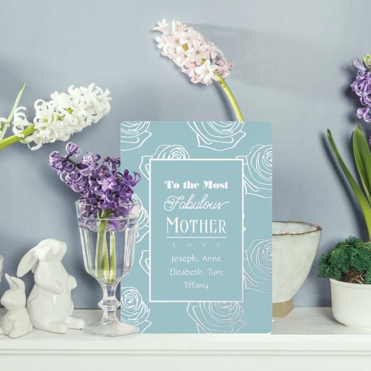 Most Fabulous Mother Robin Egg Blue Folie Uitnodiging