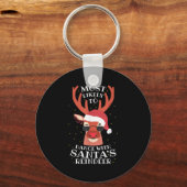 Most Likely Dance With Santa's Reindeer,christmas Sleutelhanger (Voorkant)
