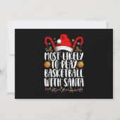 Most Likely Om Basketbal Te Spelen Met Sinterklaas Kaart (Voorkant)