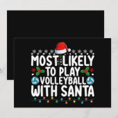 Most Likely Om Volleybal Te Spelen Met Sinterklaas Kaart (Voorkant / Achterkant)