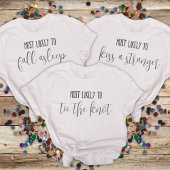 "Most Likely To" Aangepaste Grappige Bachelorette- T-shirt