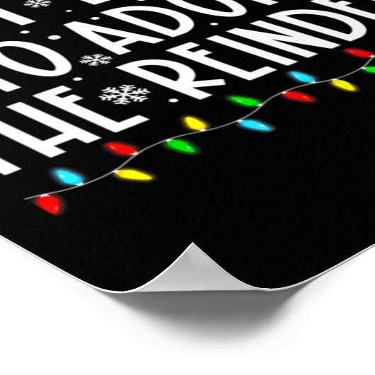 Most Likely To Adopt The Reindeer Funny Christmas  Poster (Hoek)