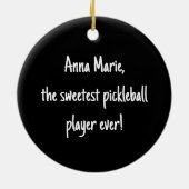 Most Likely To Apologize Too Much Pickleball Keramisch Ornament (Achterkant)