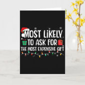 Most Likely To Ask For The Most Expensive Gift Chr Kaart (Gele Bloem)