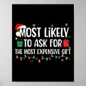 Most Likely To Ask For The Most Expensive Gift Chr Poster (Voorkant)