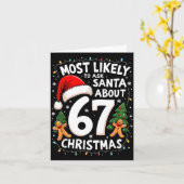 Most Likely To Ask Santa About 67 Funny Christmas  Kaart (Gele Bloem)