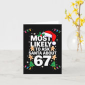 Most Likely To Ask Santa About 67 Funny Christmas  Kaart (Gele Bloem)