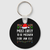 Most Likely To Be Mistaken For An Elf Christmas Pa Sleutelhanger (Voorkant)