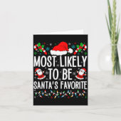 Most Likely To Be Santa Funny Matching Family Chri Kaart (Voorkant)