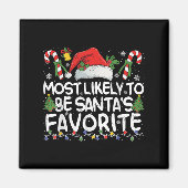 Most Likely To Be Santa's Favorite Matching Christ Magneet (Voorkant)