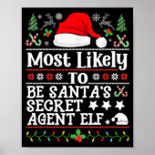 Most Likely To Be Santa's Secret Agent Elf - Chris Poster (Voorkant)