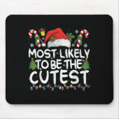 Most Likely To Be The Cutest Matching Christmas Muismat (Voorkant)
