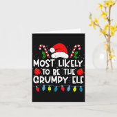 Most Likely To Be The Mpy Elf Family Crew Christma Kaart (Gele Bloem)