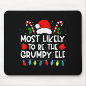 Most Likely To Be The Mpy Elf Family Crew Christma Muismat (Voorkant)