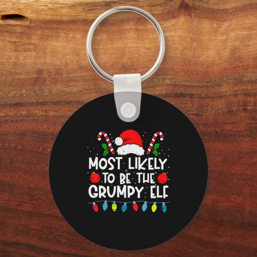 Most Likely To Be The Mpy Elf Family Crew Christma Sleutelhanger (Voorkant)