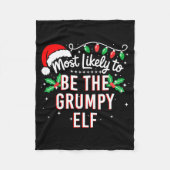 Most Likely To Be The Mpy Elf Funny Xmas  Fleece Deken (Voorkant)