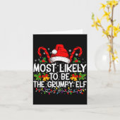 Most Likely To Be The Mpy Elf Funny Xmas Kaart (Gele Bloem)