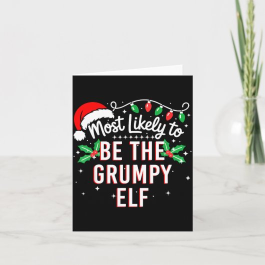 Most Likely To Be The Mpy Elf Funny Xmas Kaart (Voorkant)