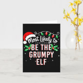 Most Likely To Be The Mpy Elf Funny Xmas Kaart (Gele Bloem)