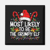 Most Likely To Be The Mpy Elf Funny Xmas  Magneet (Voorkant)