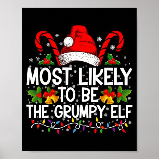 Most Likely To Be The Mpy Elf Funny Xmas  Poster (Voorkant)
