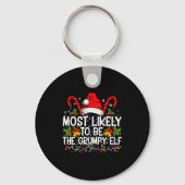 Most Likely To Be The Mpy Elf Funny Xmas  Sleutelhanger (Voorkant)