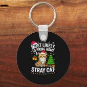 Most Likely To Bring Home A Stray Cat Matching Chr Sleutelhanger (Voorkant)