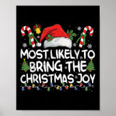 Most Likely To Bring The Christmas Joy Matching Ch Poster (Voorkant)