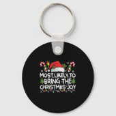 Most Likely To Bring The Christmas Joy Matching Ch Sleutelhanger (Voorkant)