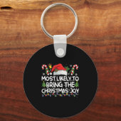 Most Likely To Bring The Christmas Joy Matching Ch Sleutelhanger (Voorkant)