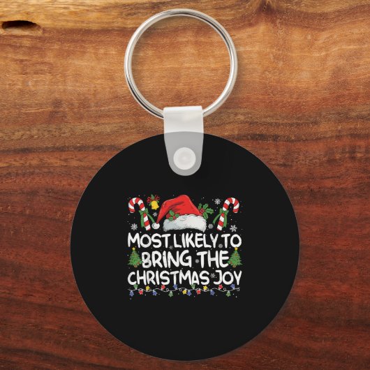 Most Likely To Bring The Christmas Joy Matching Ch Sleutelhanger (Voorkant)