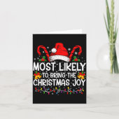 Most Likely To Bring The Christmas Joy Matching Kaart (Voorkant)