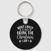 Most Likely To Bring The Christmas Joy  Sleutelhanger (Voorkant)