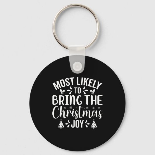 Most Likely To Bring The Christmas Joy Sleutelhanger (Voorkant)