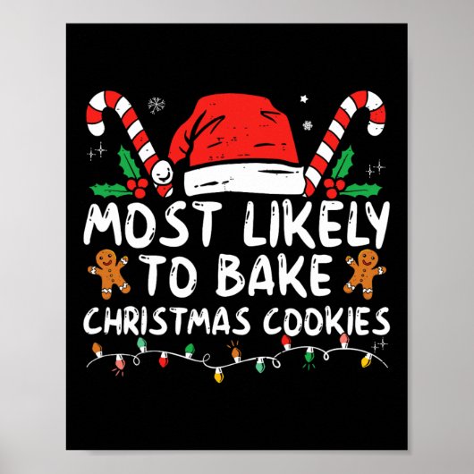 Most Likely To Byke Christmas Cookies  Poster (Voorkant)