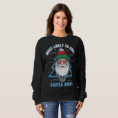 Most Likely To Call Santa Bruh Hipster Christmas Trui (Voorkant volledig)