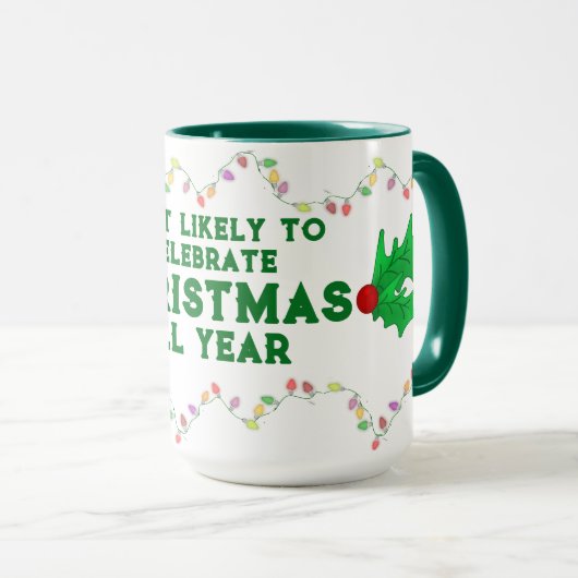 Most Likely To Celebrate Christmas Mok (Voorkant rechts)