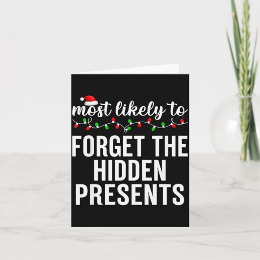 Most Likely To Christmas Matching Family Pajamas A Kaart (Voorkant)